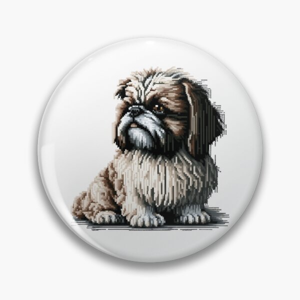 Item preview, Shih Tzu Dog Character 16-Bit Console Style Sticker designed and sold by Tincanninja.