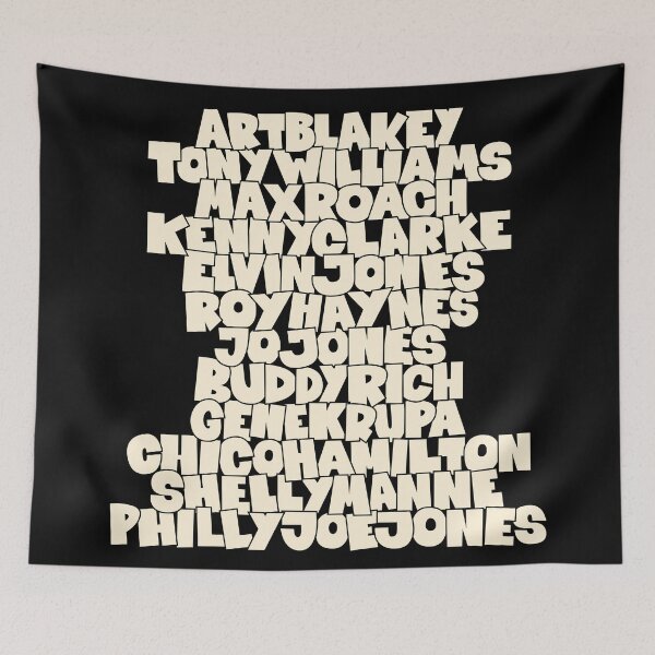 Item preview, Jazz Legends in Type: The Drummers designed and sold by Boogosh.