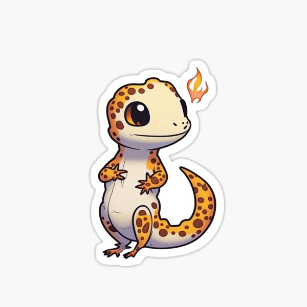 Leopard Gecko Smiling with Little Flame! 