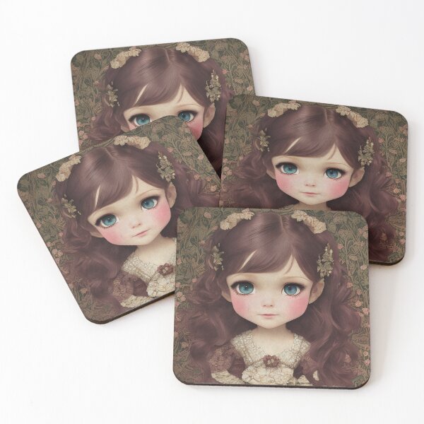 Aperçu de l'œuvre Mignon Adorable Style Vintage Chibi Kawaii Girl Art créée et vendue par Sandy Richter.