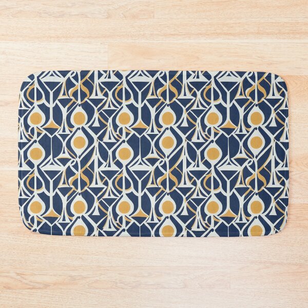 Item preview, Detailed Lucienne Day Style Pattern in Yellow and Dark Teal designed and sold by Fine Prints.