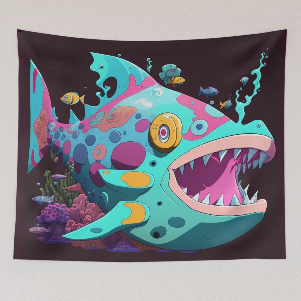 Item preview, Bruxish, the Colorful Psychic Fish in murky waters! designed and sold by Frocentric.