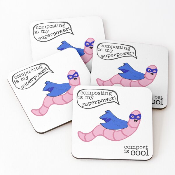 Item preview, compost worm (superhero) designed and sold by mystudiocreate.