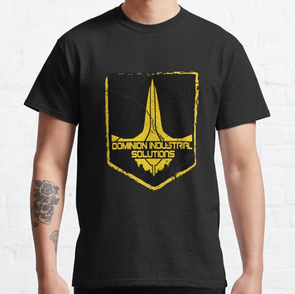 Verwittertes Logo von Dominion Industrial Solutions Classic T-Shirt