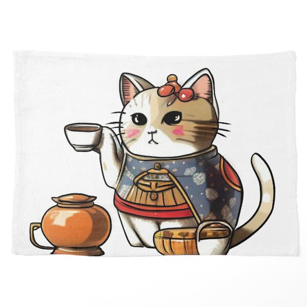 Chiness cat drawing Pet Blanket