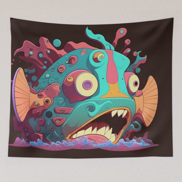 Item preview, Bruxish, the Colorful Psychic Fish in murky waters! designed and sold by Frocentric.