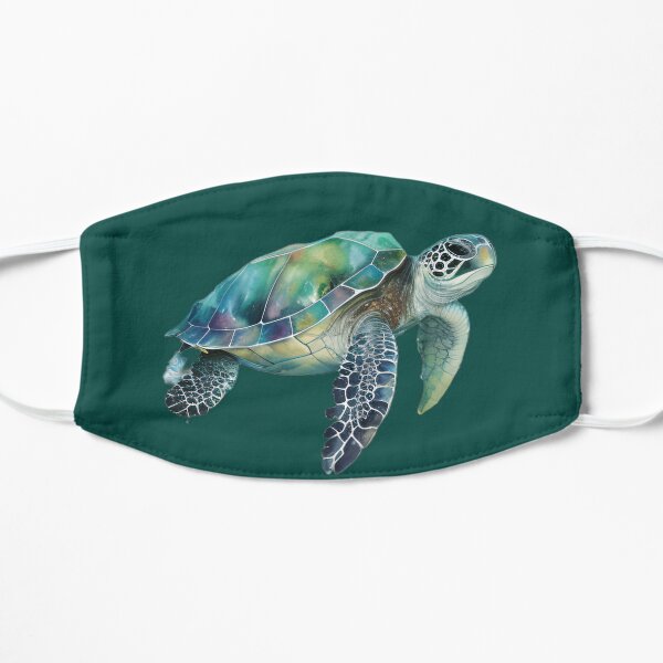 cute sea turtle Flat Mask