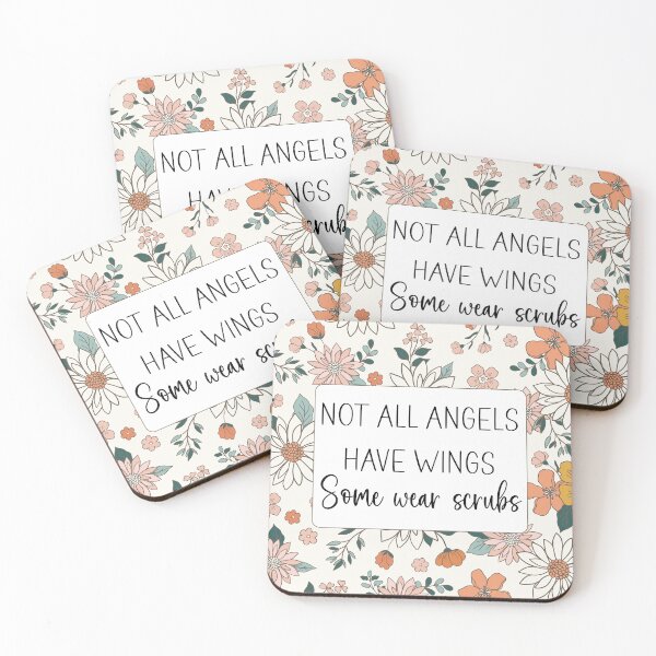 Item preview, Not all Angels Have Wings, Some Wear Scrubs designed and sold by TaraGbear.