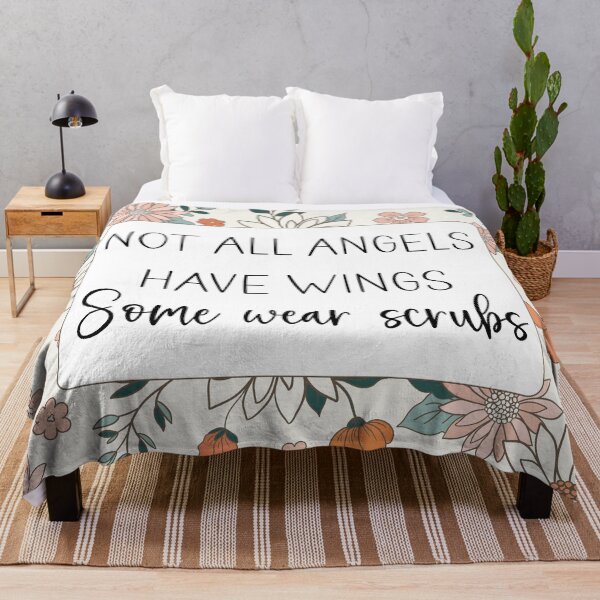 Item preview, Not all Angels Have Wings, Some Wear Scrubs designed and sold by TaraGbear.