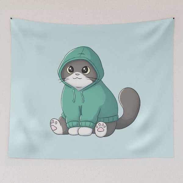 Item preview, Tuxedo Cat In A Hoodie designed and sold by Meowrye.