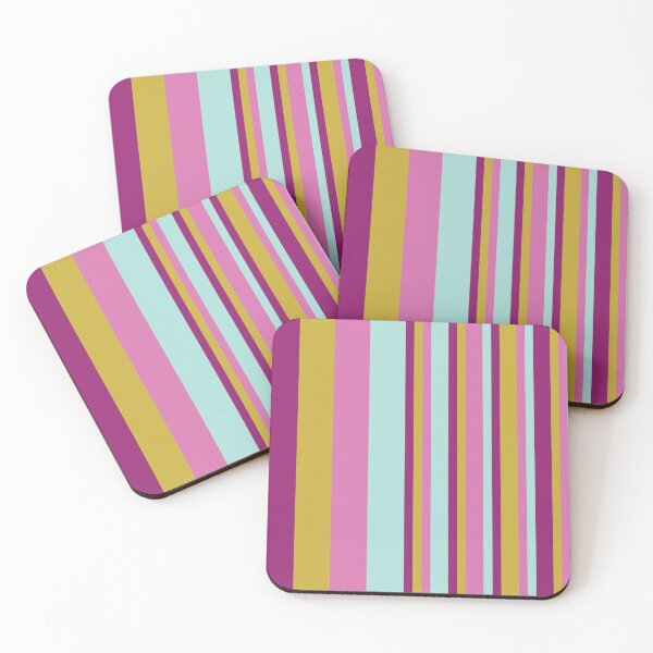 Item preview, Mulberry, Mustard Yellow, Pink and Blue Abstract Stripes designed and sold by scome.