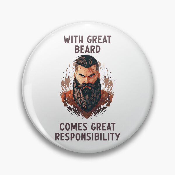 Item preview, With Great Beard Comes Great Responsibility - Beard Lover - Beard Enthusiast - Facial Hair designed and sold by JustSimpleUK.