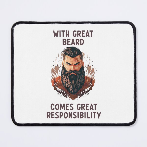 Item preview, With Great Beard Comes Great Responsibility - Beard Lover - Beard Enthusiast - Facial Hair designed and sold by JustSimpleUK.
