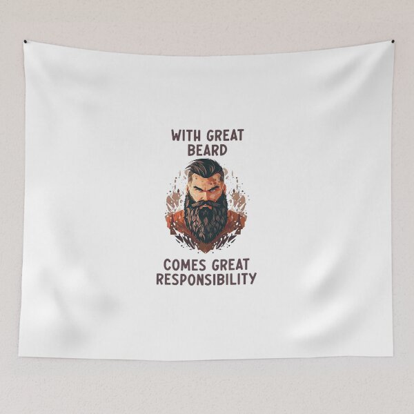 Item preview, With Great Beard Comes Great Responsibility - Beard Lover - Beard Enthusiast - Facial Hair designed and sold by JustSimpleUK.