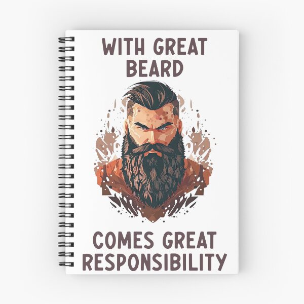 Item preview, With Great Beard Comes Great Responsibility - Beard Lover - Beard Enthusiast - Facial Hair designed and sold by JustSimpleUK.