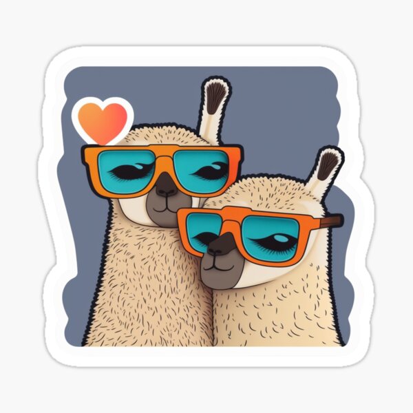 Llama Love Sticker