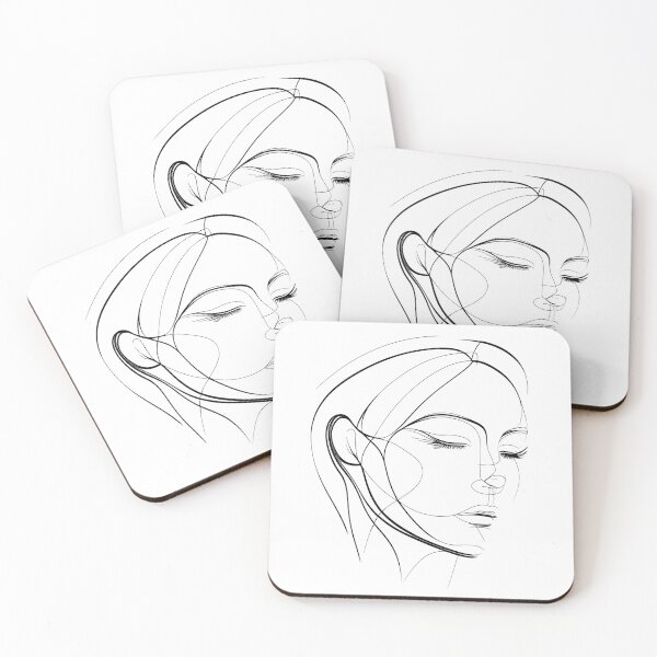 Item preview, Minimalistic and refined womans face designed and sold by Brushpalette888.