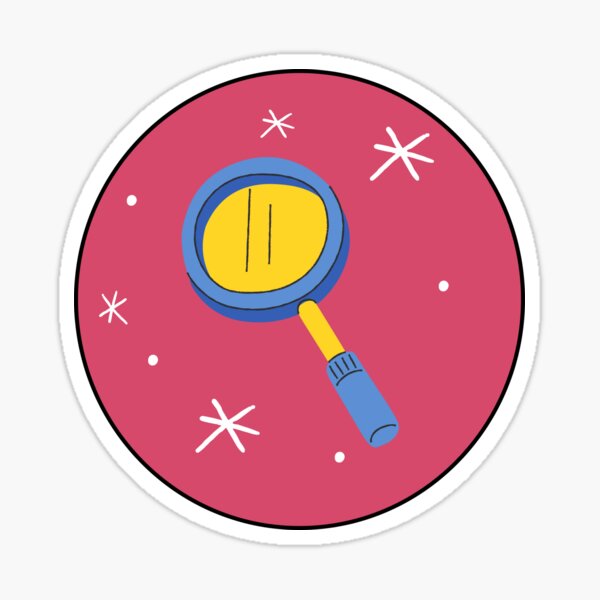 Detective I Team Investigates Magnifying Glass Sticker