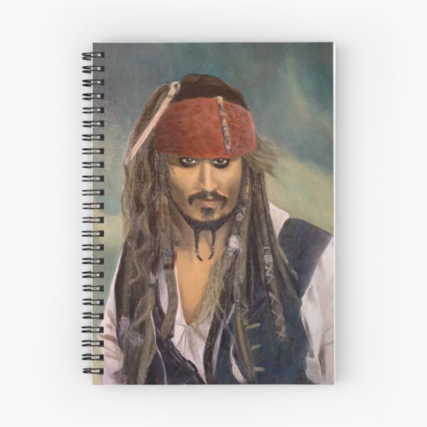 Aperçu de l'œuvre Capitaine Jack Sparrow peinture à l'huile créée et vendue par Art-by-Sanna.