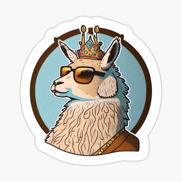 Llama King/Queen Sticker