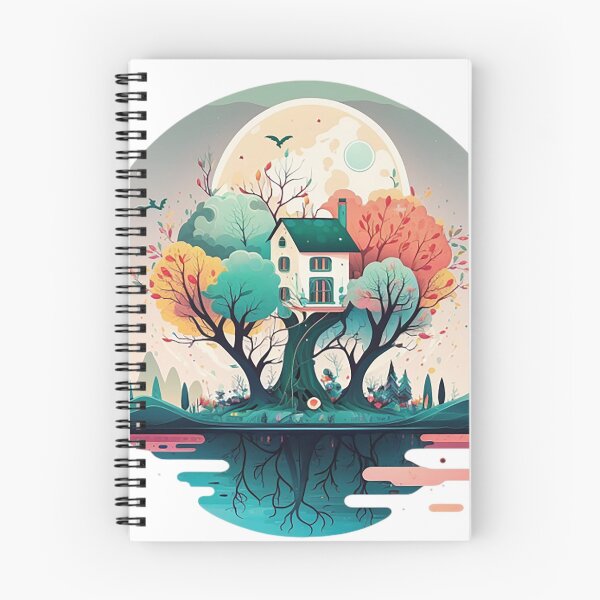 Item preview, White Moon Colorful Scenarium" Vector Drawing by Teeturtle designed and sold by toticavalcanti.