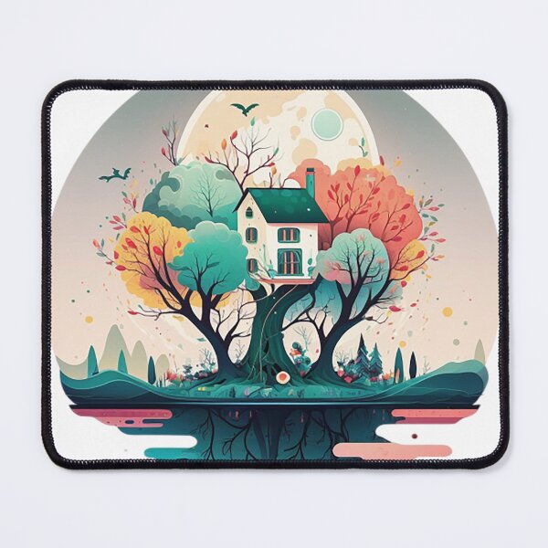 Item preview, White Moon Colorful Scenarium" Vector Drawing by Teeturtle designed and sold by toticavalcanti.
