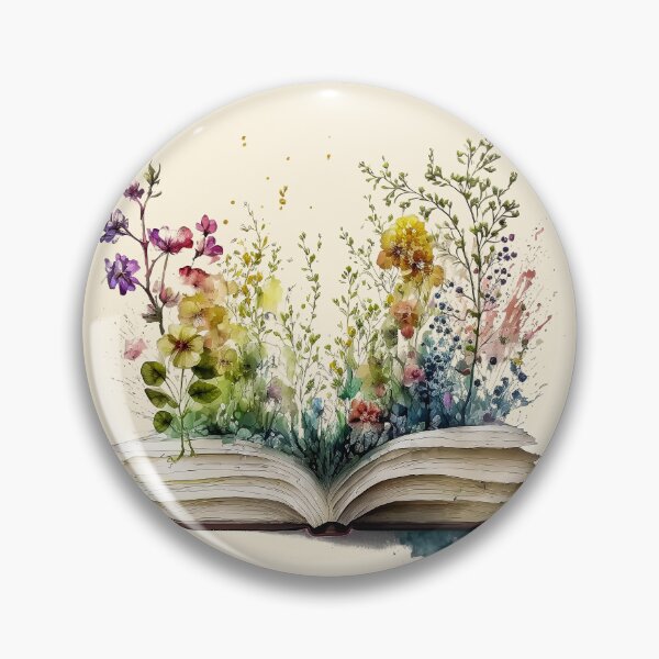 Item preview, Watercolor Flowers Growing From Book, Imagination In Bloom designed and sold by AtelierAlison.