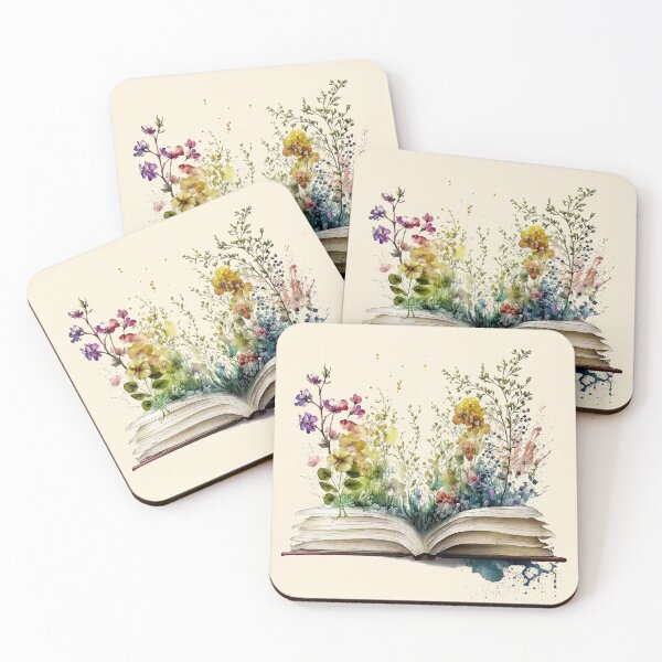 Artikelvorschau, Aquarellblumen, die vom Buch, Fantasie in der Blüte wachsen entworfen und verkauft von AtelierAlison.