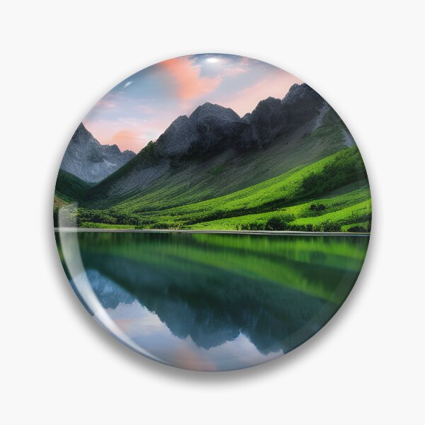 Artikelvorschau, Lake in a Valley Landscape Mountain Range Background entworfen und verkauft von VersoShopping.