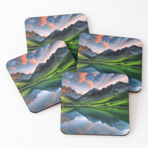 Item preview, Lake in a Valley Landscape Mountain Range Background designed and sold by VersoShopping.