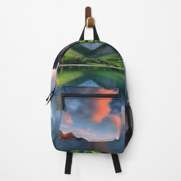 Item preview, Lake in a Valley Landscape Mountain Range Background designed and sold by VersoShopping.