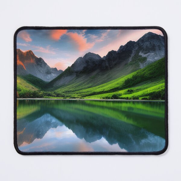 Item preview, Lake in a Valley Landscape Mountain Range Background designed and sold by VersoShopping.