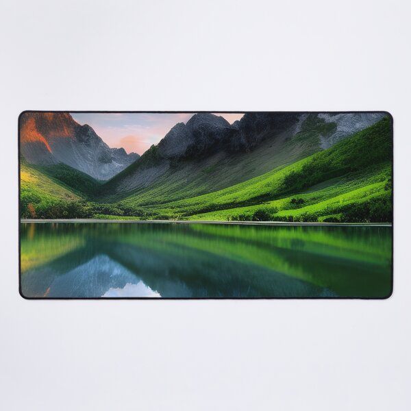 Item preview, Lake in a Valley Landscape Mountain Range Background designed and sold by VersoShopping.