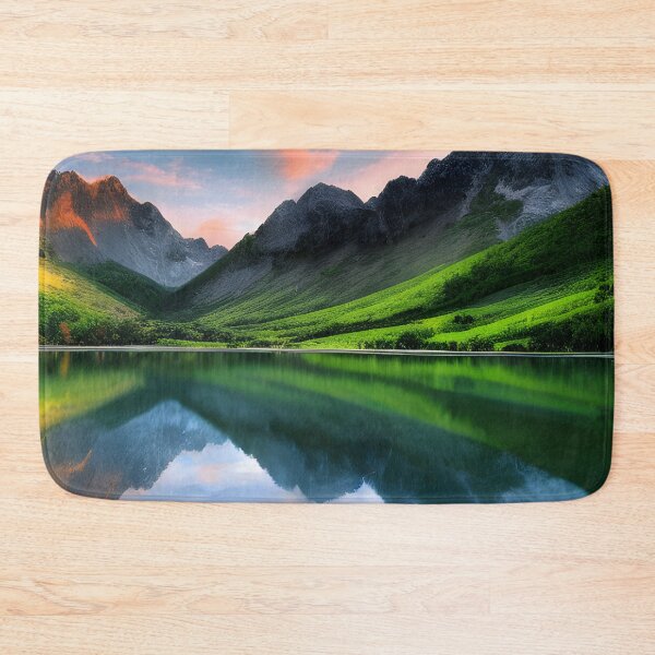 Item preview, Lake in a Valley Landscape Mountain Range Background designed and sold by VersoShopping.