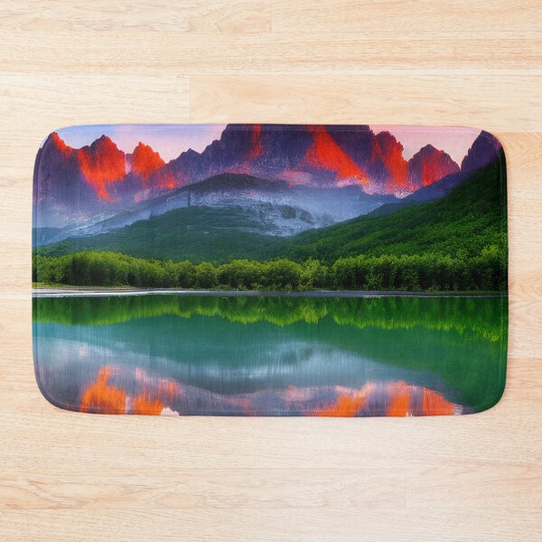 Item preview, Lake in a Valley Landscape Mountain Range Background designed and sold by VersoShopping.