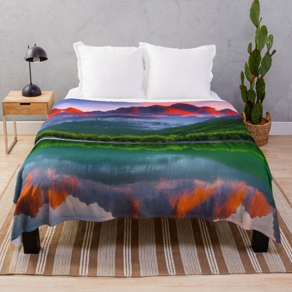 Item preview, Lake in a Valley Landscape Mountain Range Background designed and sold by VersoShopping.