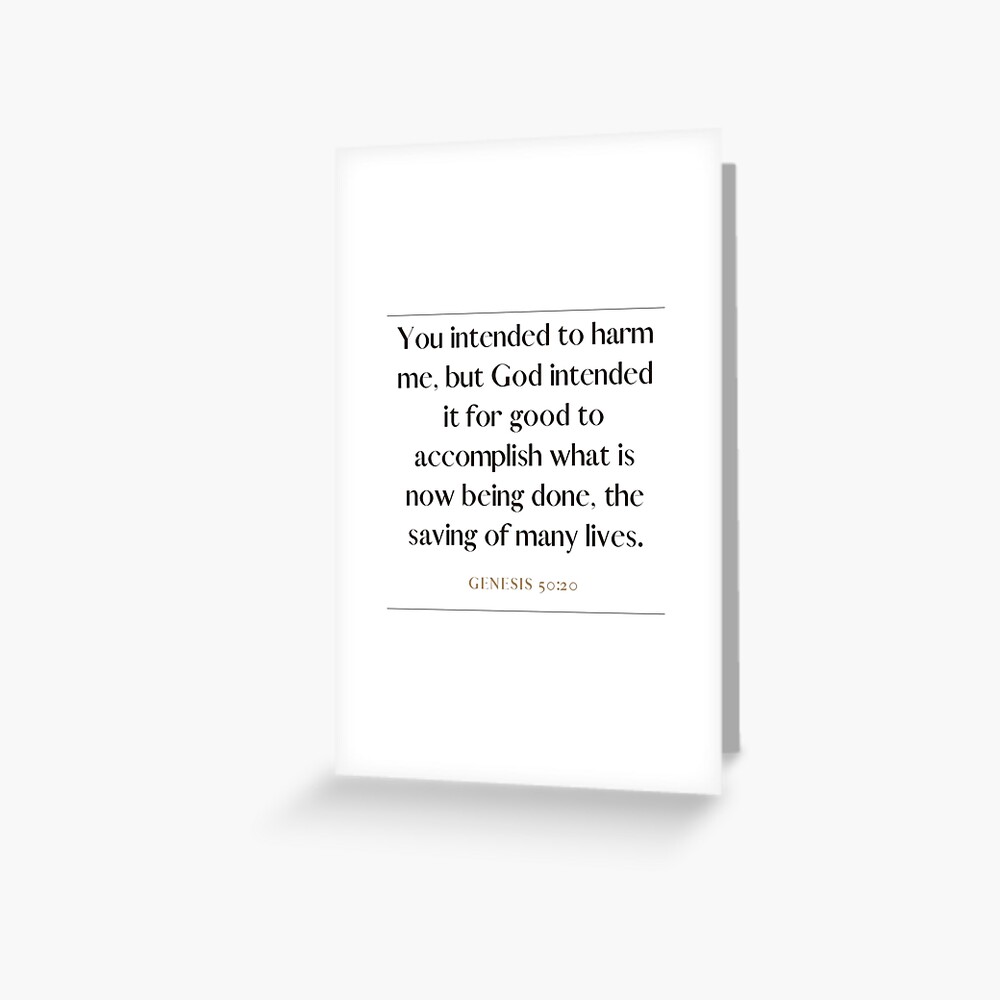 Genesis 50 20 Minimalist Square Bible Verse 50v20 Art Print