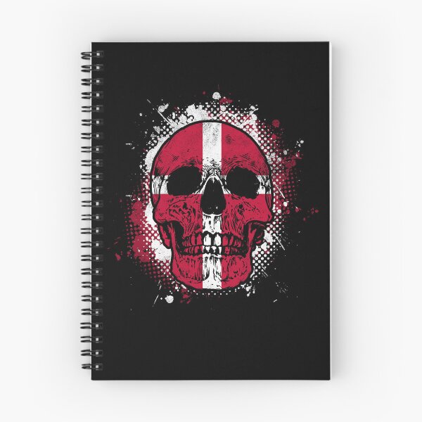 Item preview, Skull with Danish flag designed and sold by Mila1946.
