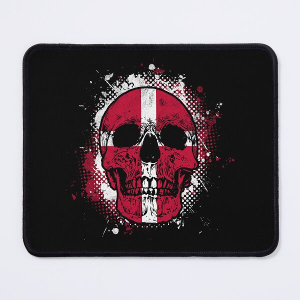 Item preview, Skull with Danish flag designed and sold by Mila1946.