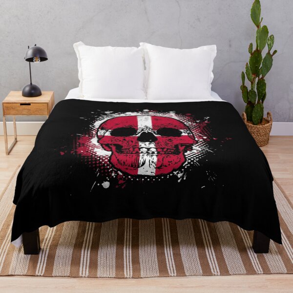 Item preview, Skull with Danish flag designed and sold by Mila1946.