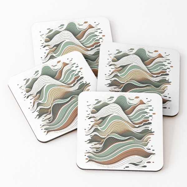 Item preview, Wavy Lines Abstract Art Design designed and sold by Tarpa.