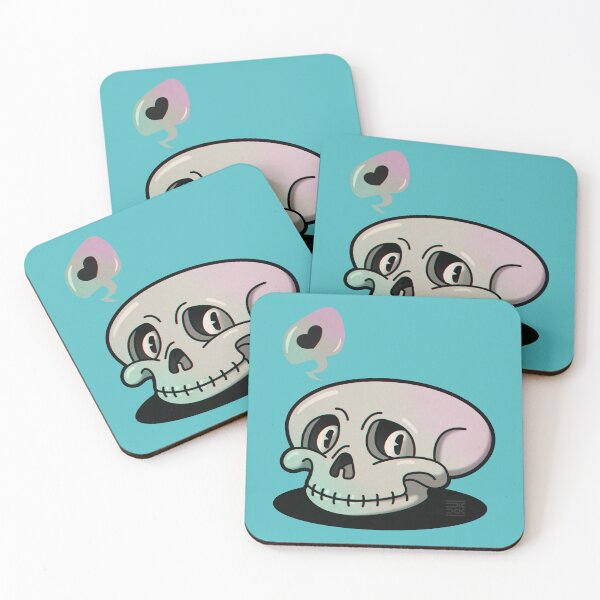 Item preview, Skull of love. And even death won't separate us | Blue background designed and sold by DicDoc.
