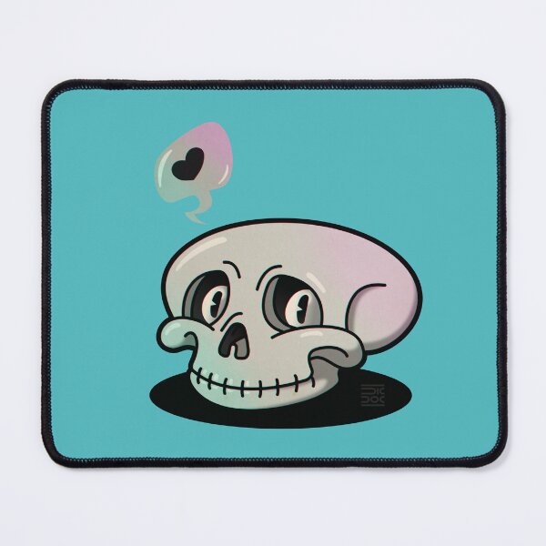 Item preview, Skull of love. And even death won't separate us | Blue background designed and sold by DicDoc.