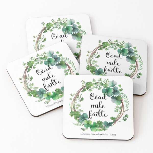 Item preview, Céad Míle Fáilte welcome sign. A hundred thousand welcomes in the Irish Language  designed and sold by KiKiFlynnThai.