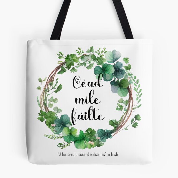 Item preview, Céad Míle Fáilte welcome sign. A hundred thousand welcomes in the Irish Language  designed and sold by KiKiFlynnThai.