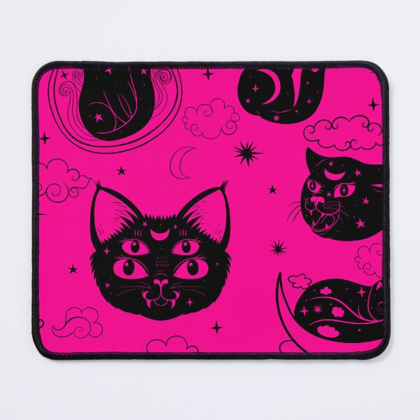 Item preview, esoteric black cat moon pink designed and sold by Gossip Rag.