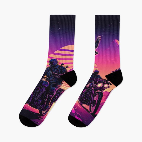 Item preview, bikers in america under the sunset riding synthwave designed and sold by artyficial-.