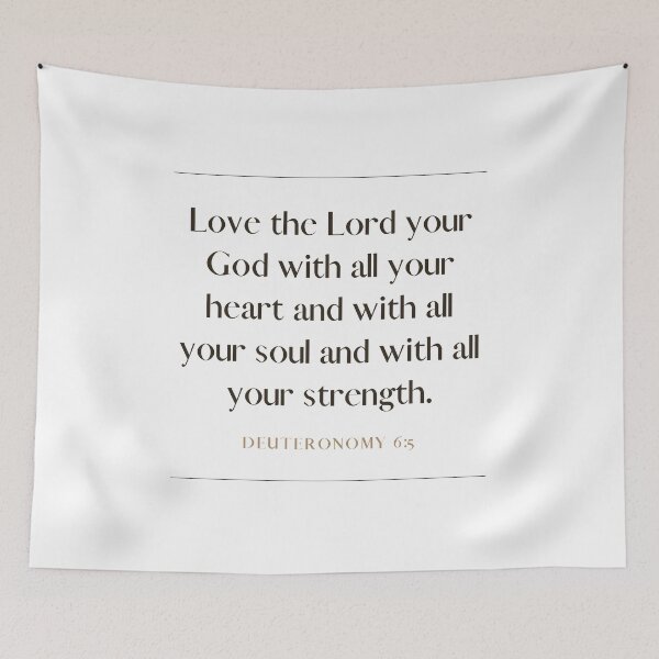 Item preview, Deuteronomy 6 5 Minimalist Square Bible Verse 6v5 designed and sold by GSquaredDesigns.
