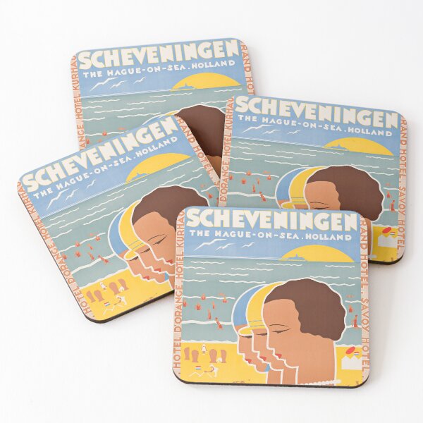 Item preview, Vintage Travel Poster - Scheveningen - The Hague-On-Sea, Netherlands - Louis Kalff designed and sold by Gin  Neko.