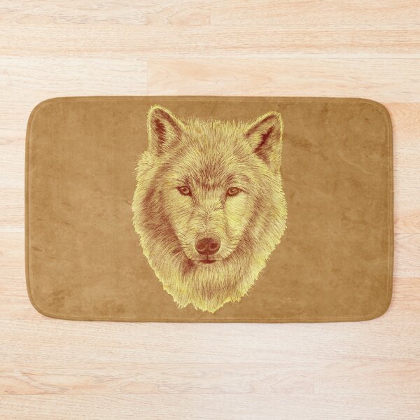 Item preview, Wolf portrait - brown marbled version designed and sold by SylvieG18.